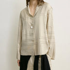 Monogram silk pj top