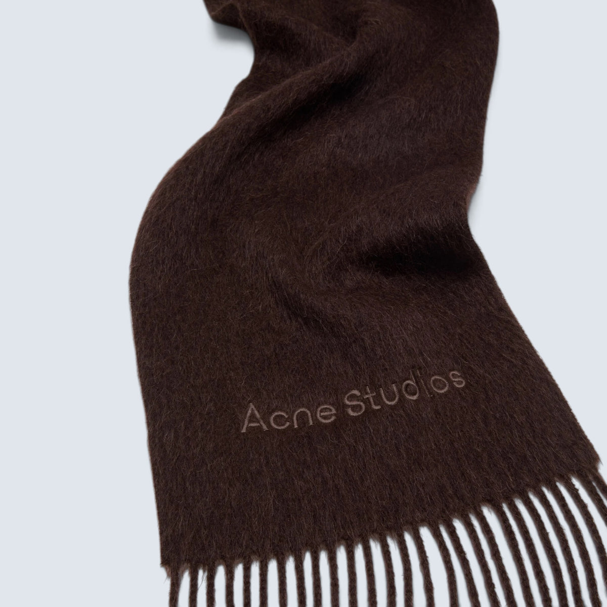 Acne Studios Schal in Dunkelbraun, Ansicht 2
