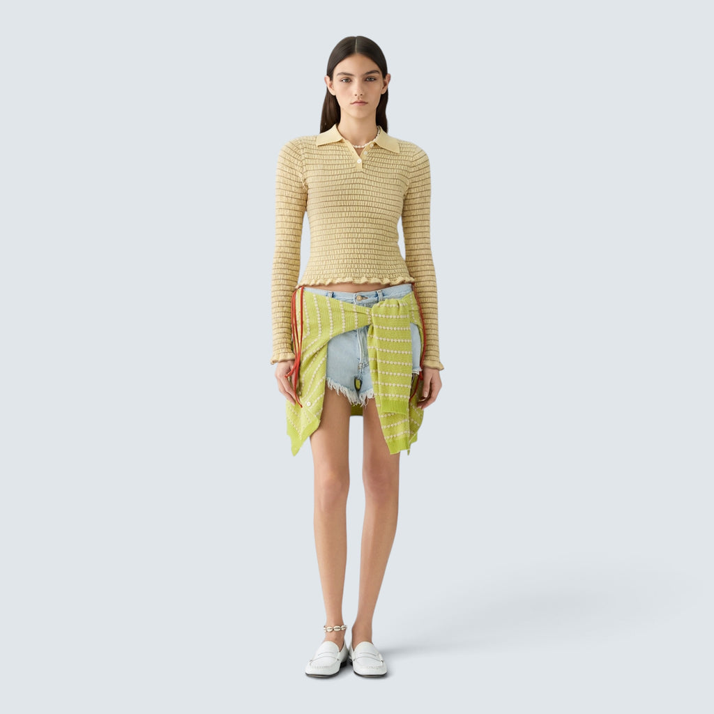 Polo SMOCKED L/S SHRUNKEN