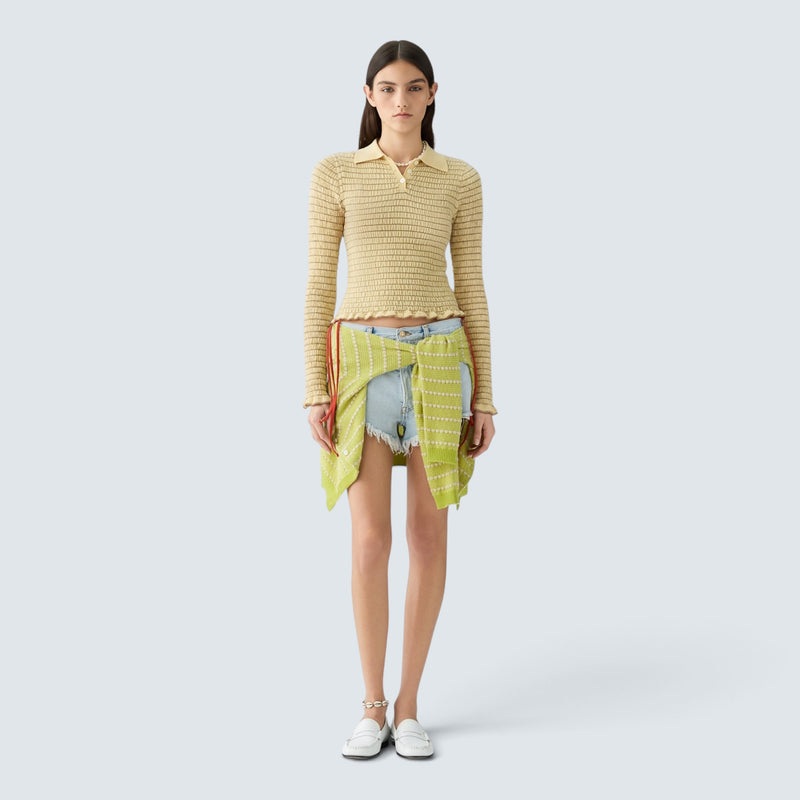 Polo SMOCKED L/S SHRUNKEN