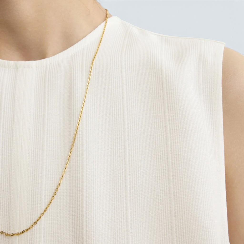 Woven stripe top