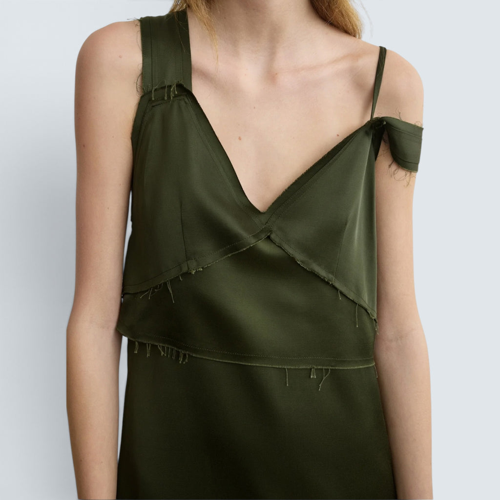 V-neck slip dress