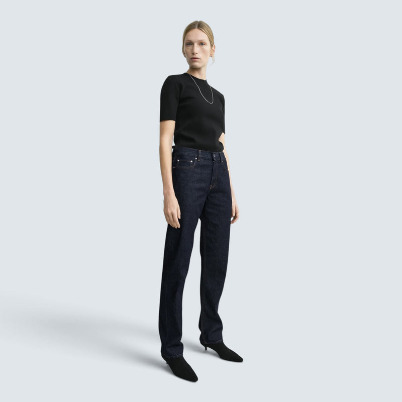 Low straight denim