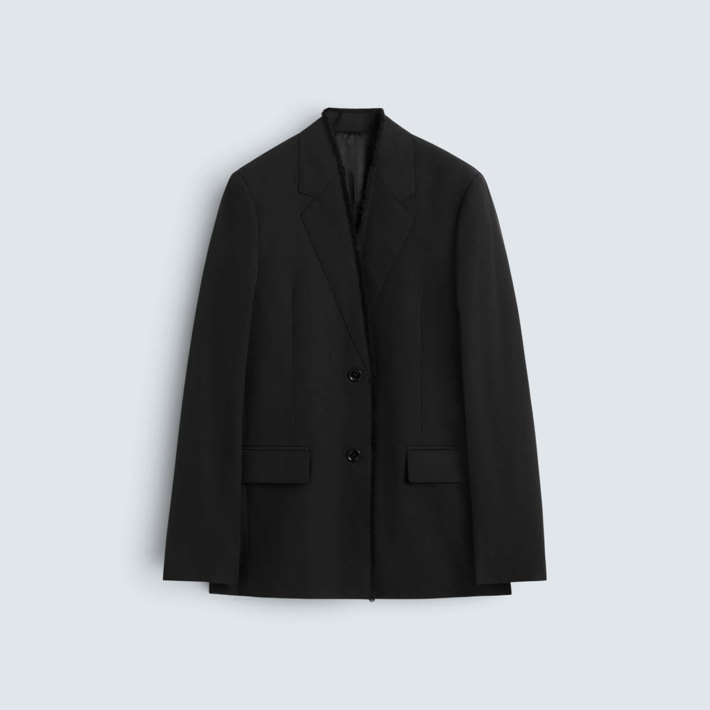 Raw lapel jacket