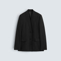 Raw lapel jacket