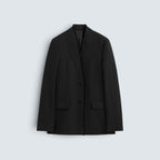 Raw lapel jacket
