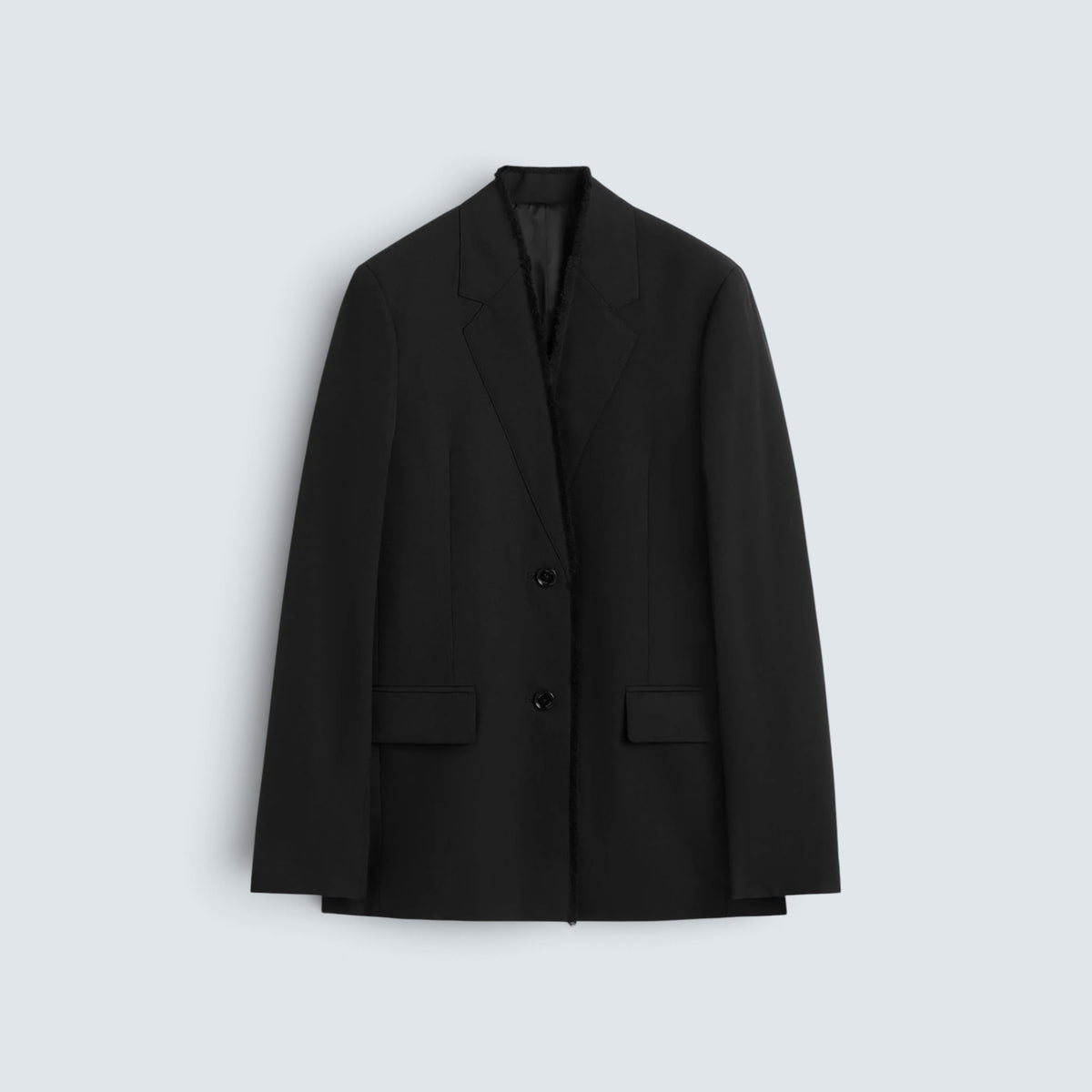 Raw lapel jacket