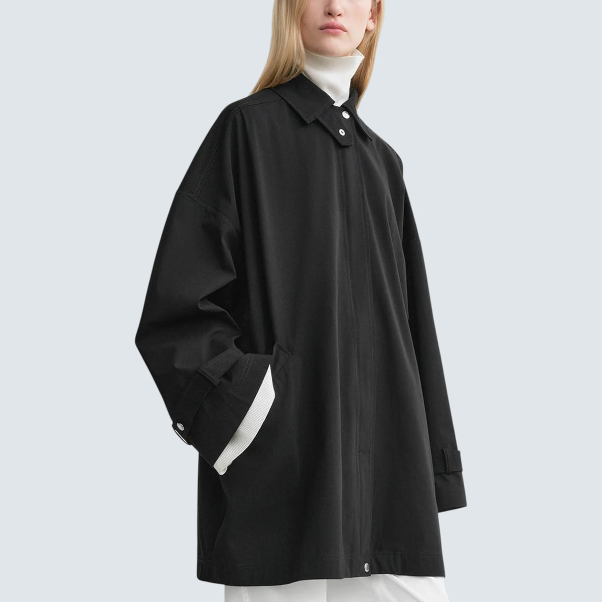 Oversized trench jacket