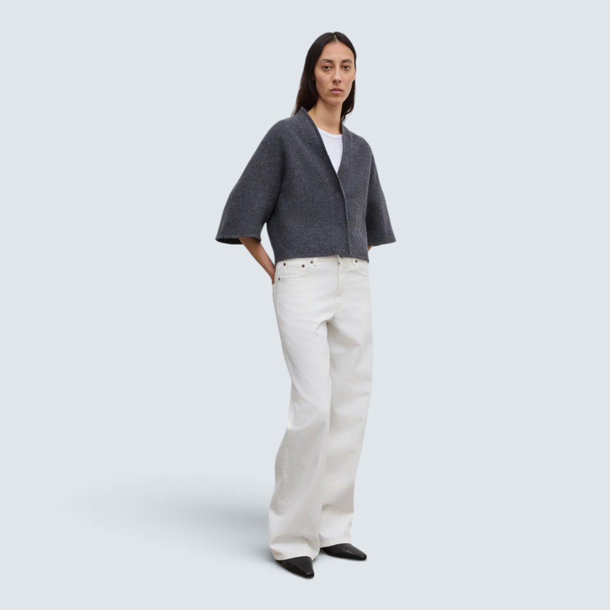 Short Wool Cardigan