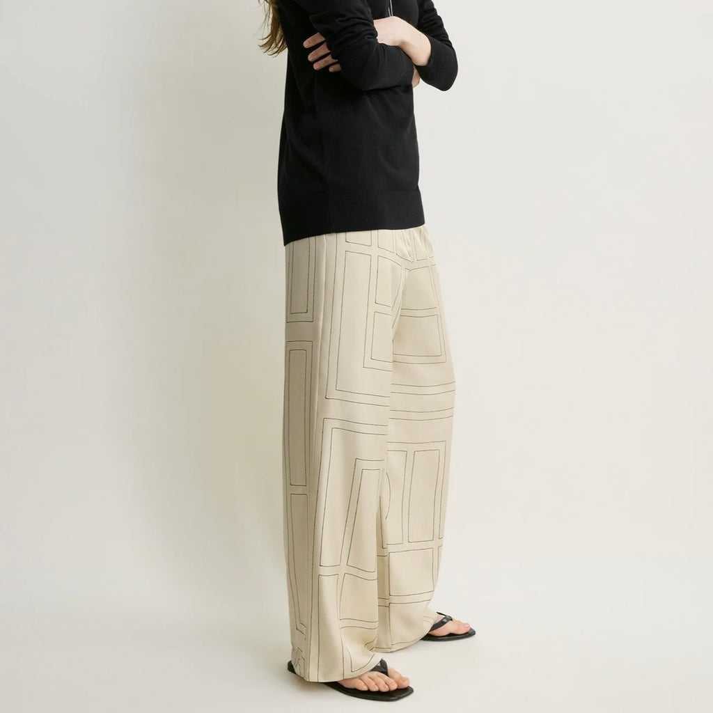 Monogram silk pj bottoms