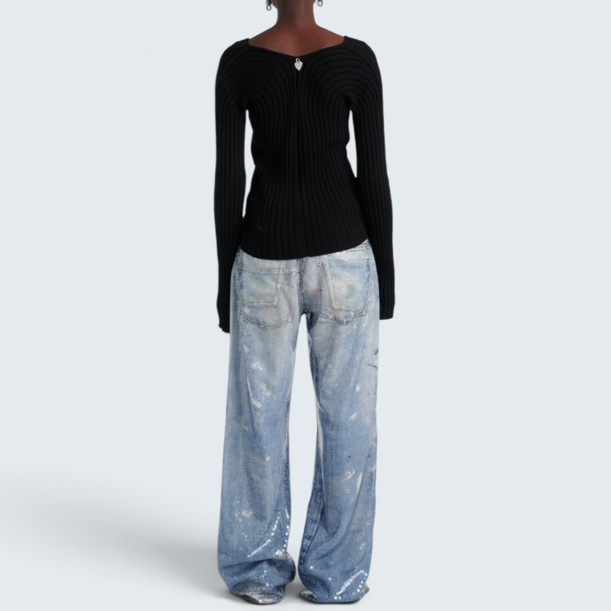 Strickjacke gerippt