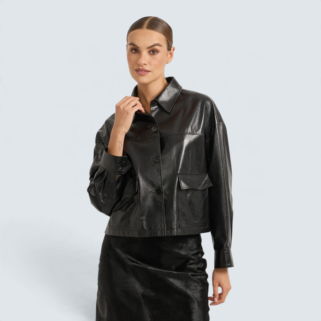 Lederjacke PARGAS PLUM