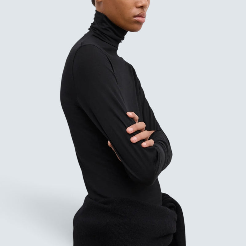 Wool Jersey Rollneck