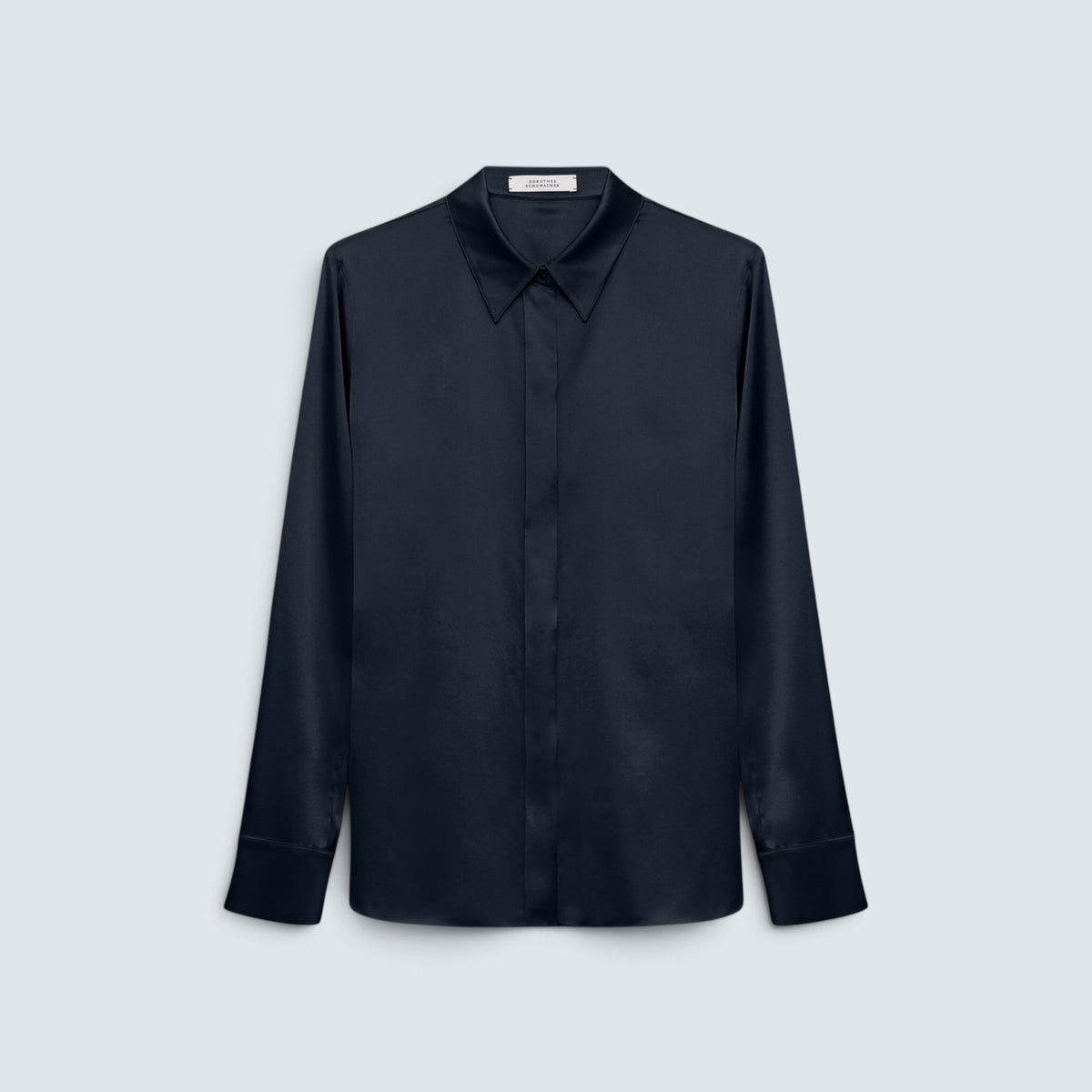 Dorothee Schumacher Seidenbluse SENSE OF SHINE in Dunkelblau