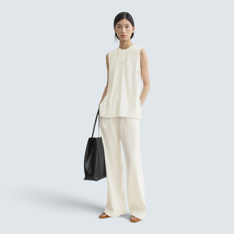 Woven stripe top