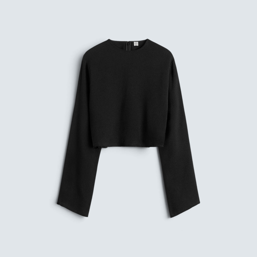 Cropped sablé blouse