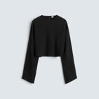 Cropped sablé blouse