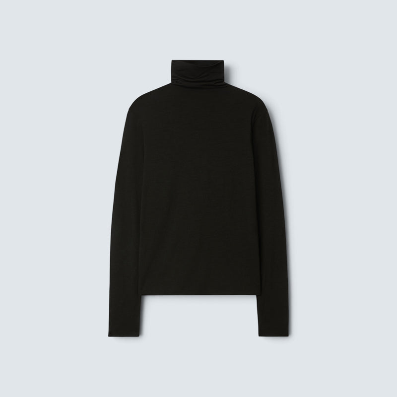 Wool Jersey Rollneck