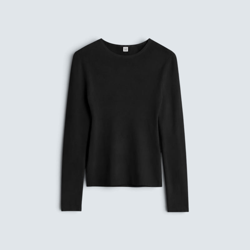 Long-sleeve jersey top