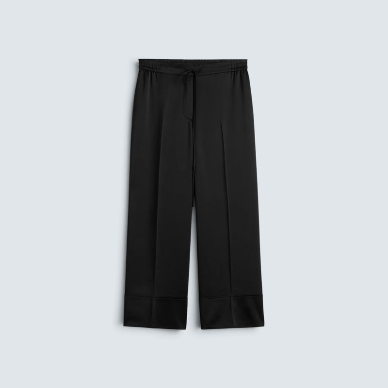 Satin drawstring trousers