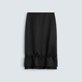 Layered satin skirt