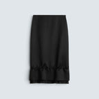 Layered satin skirt