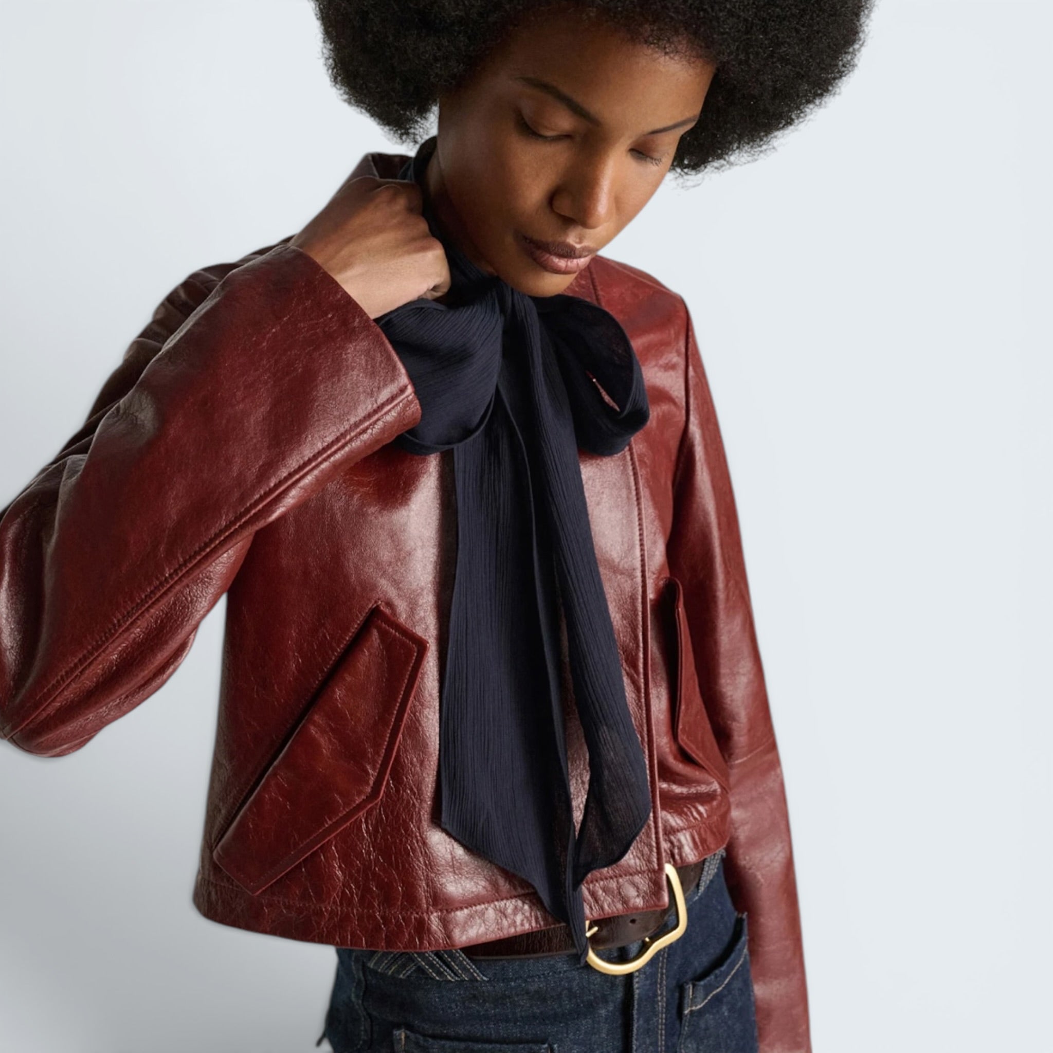 Lederjacke Broken Shine