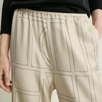 Monogram silk pj bottoms