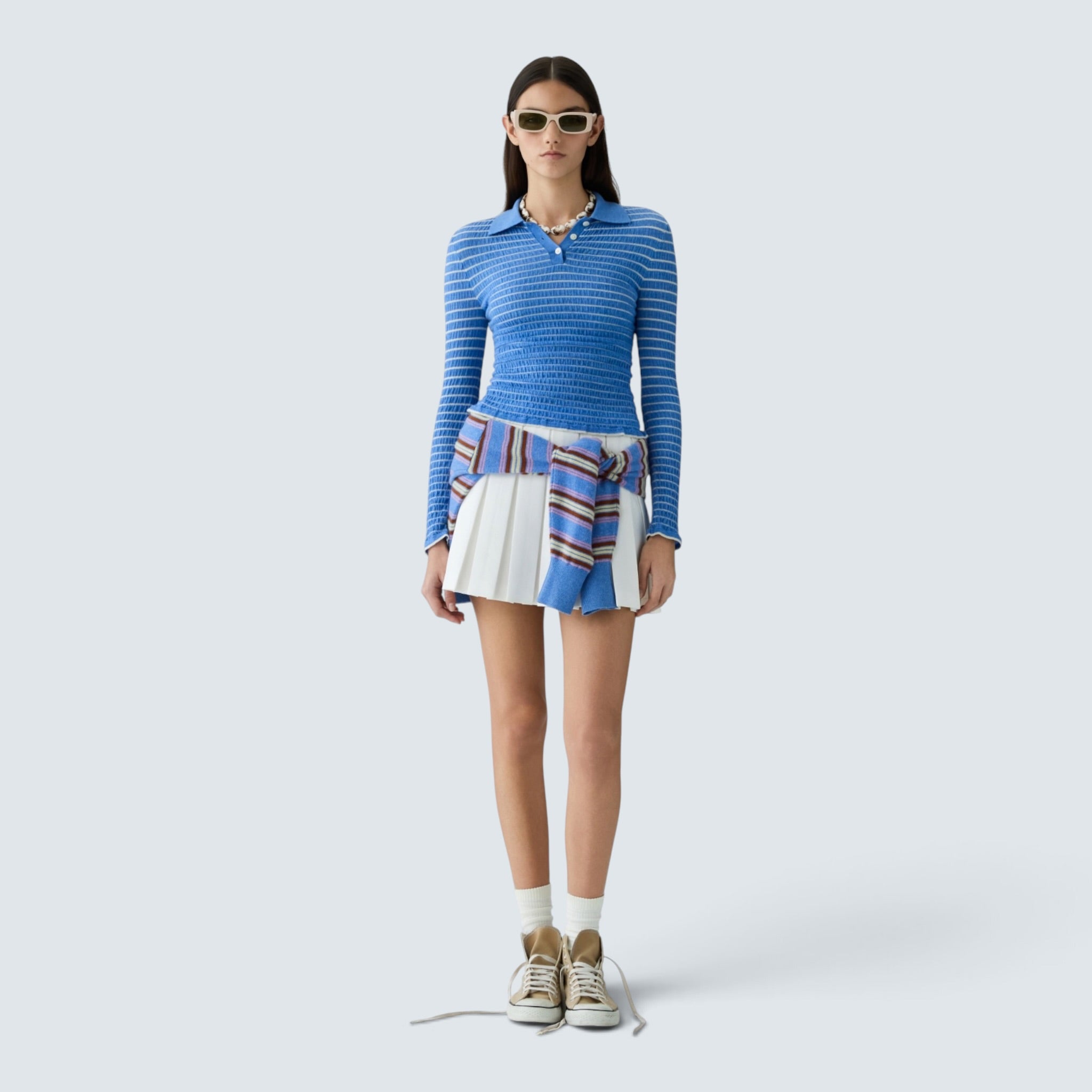 Polo SMOCKED L/S SHRUNKEN