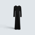 Long-sleeve slouch waist dress