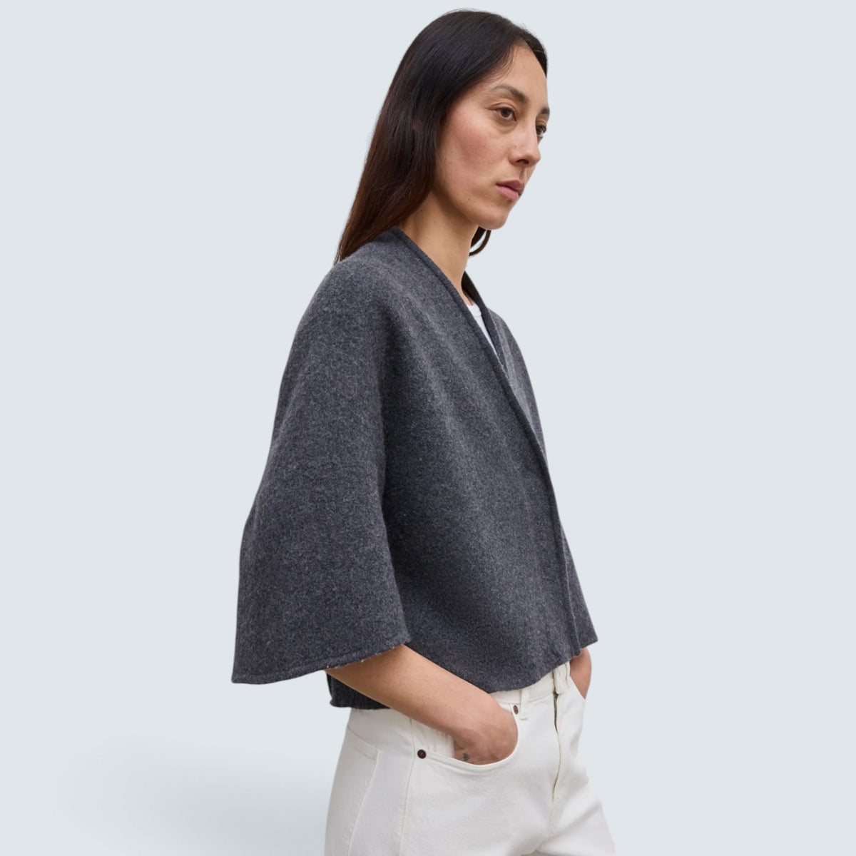Short Wool Cardigan