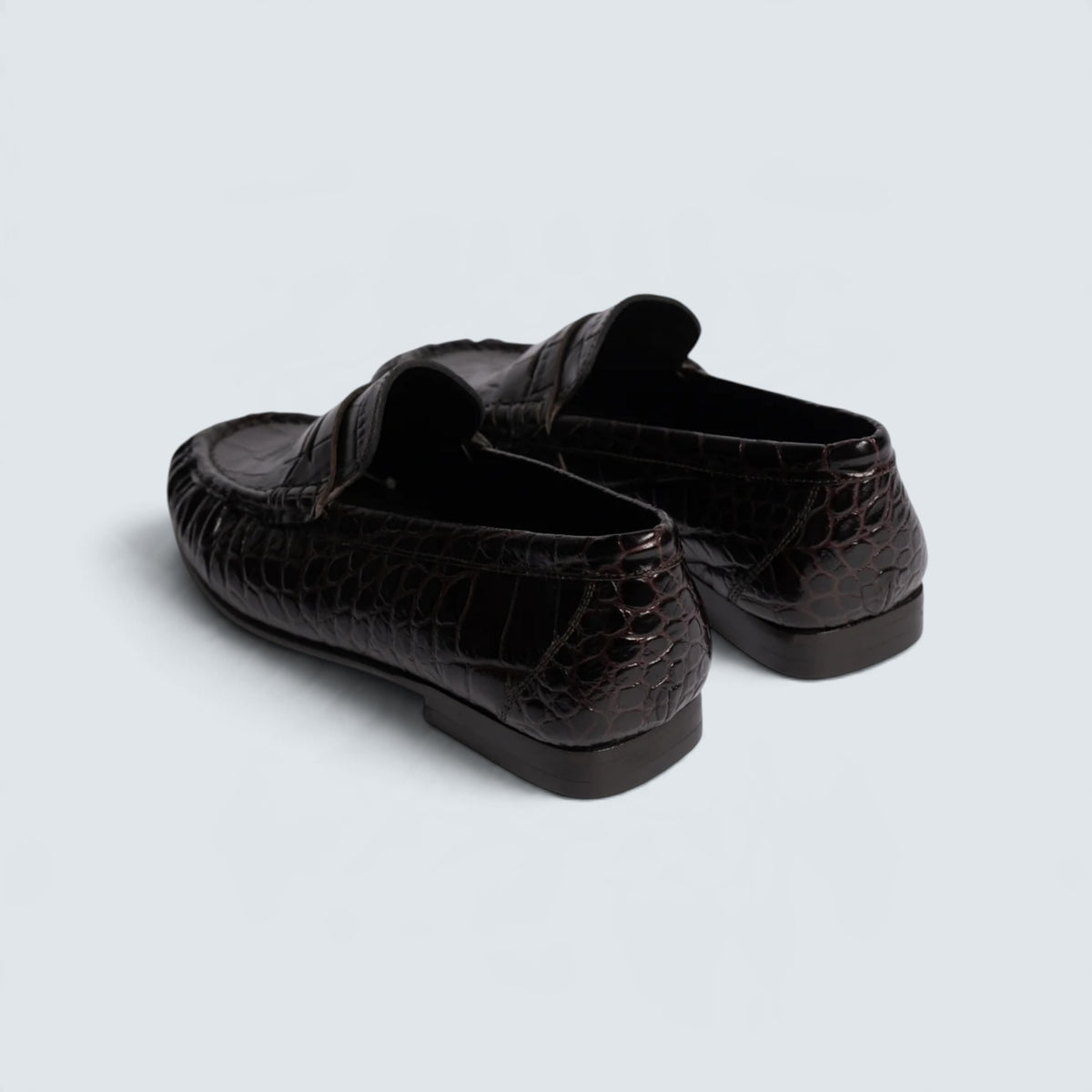 Posa Penny Loafer WRINKLE CROCO in Rot, Ansicht 4
