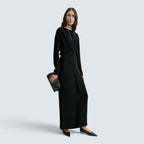 Long-sleeve slouch waist dress