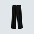 Double-pleat fluid trousers
