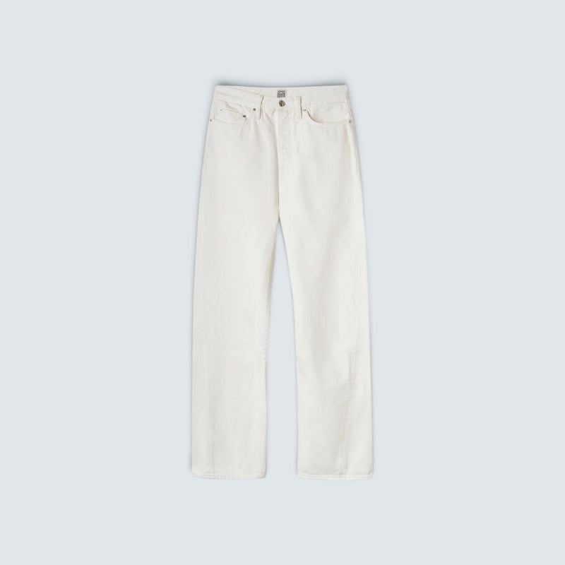 Twisted seam denim full length