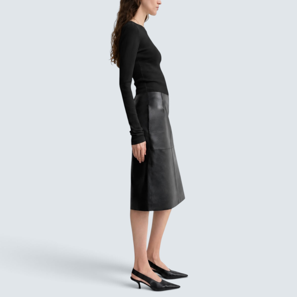 Long-sleeve jersey top