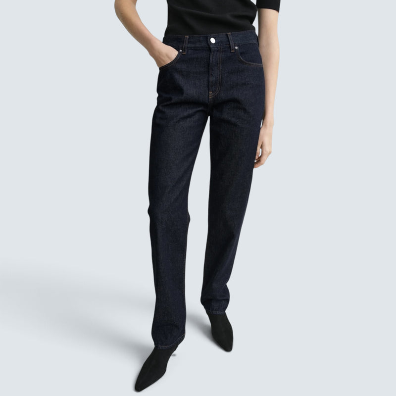 Low straight denim