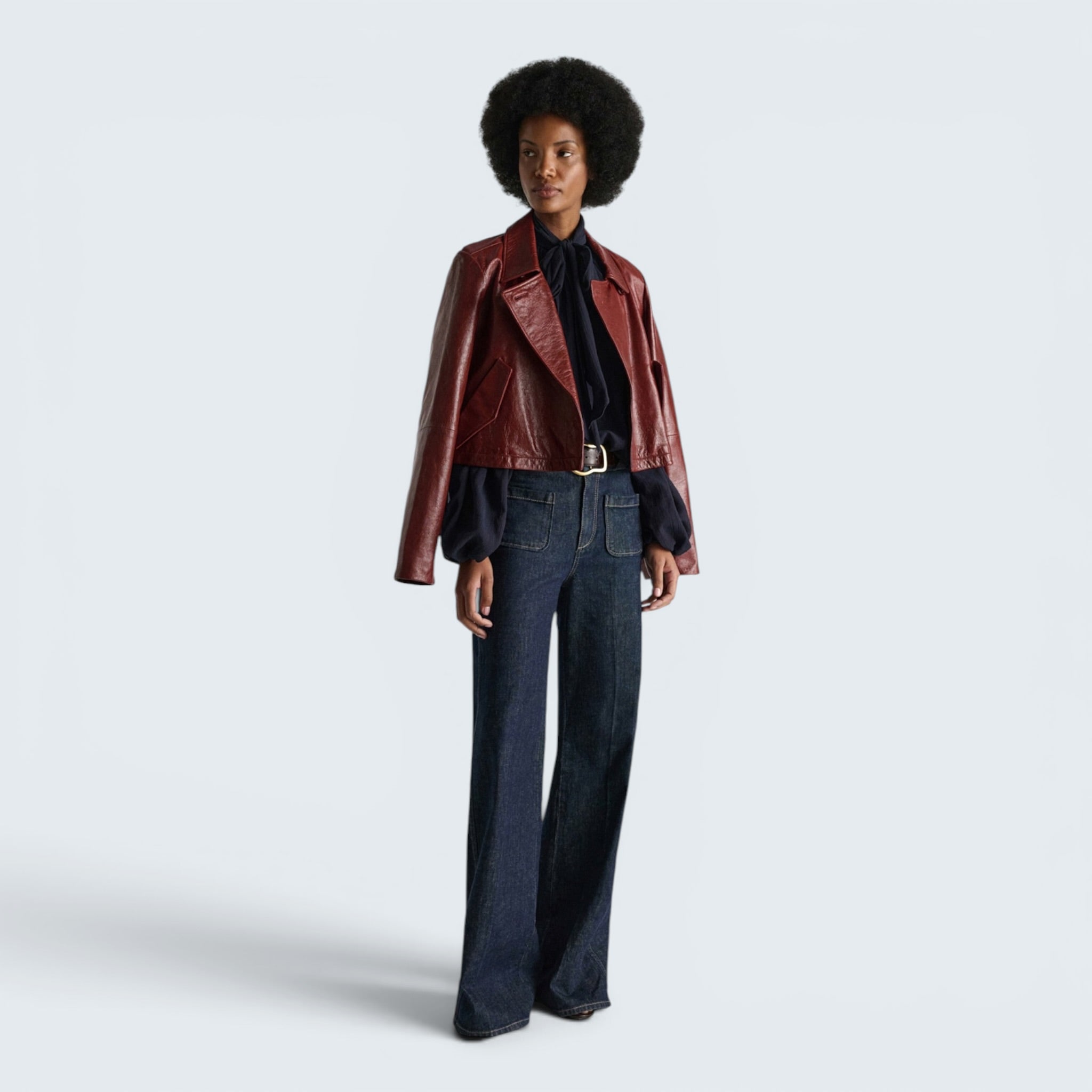 Lederjacke Broken Shine