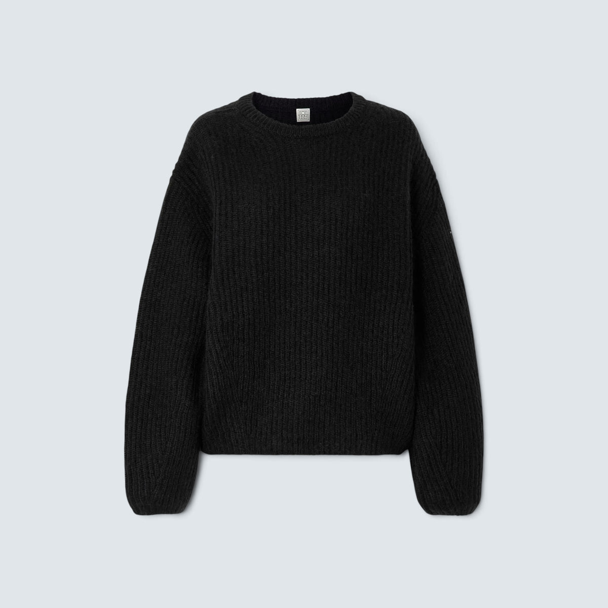 Mohair blend rib knit