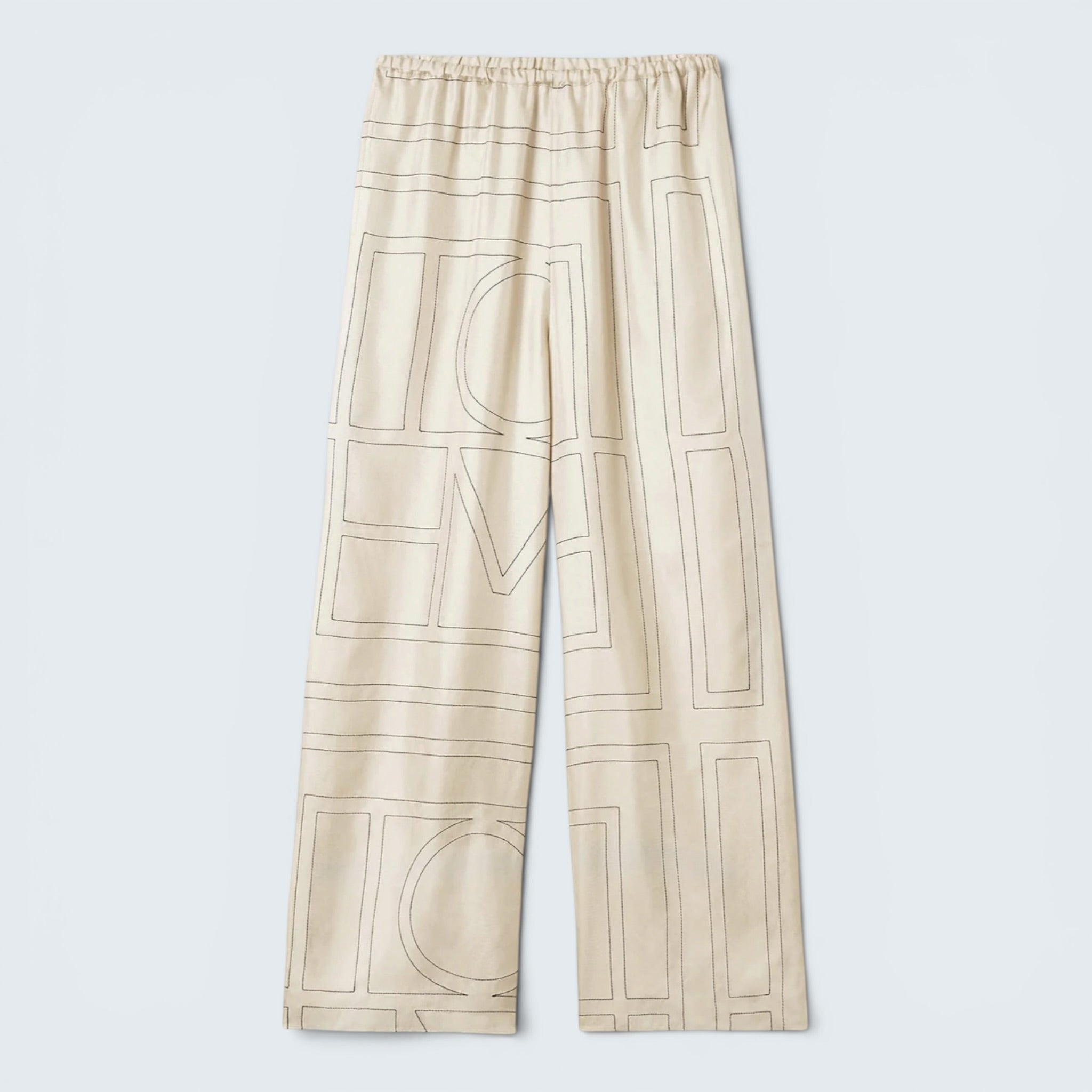 Monogram silk pj bottoms