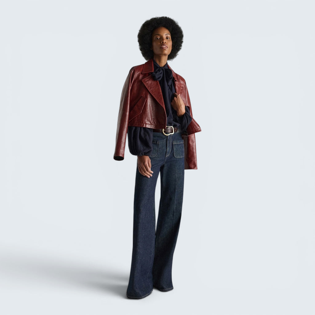 Lederjacke Broken Shine