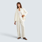 Silk cotton cord trousers