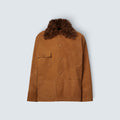 Lederjacke mit Fellkragen