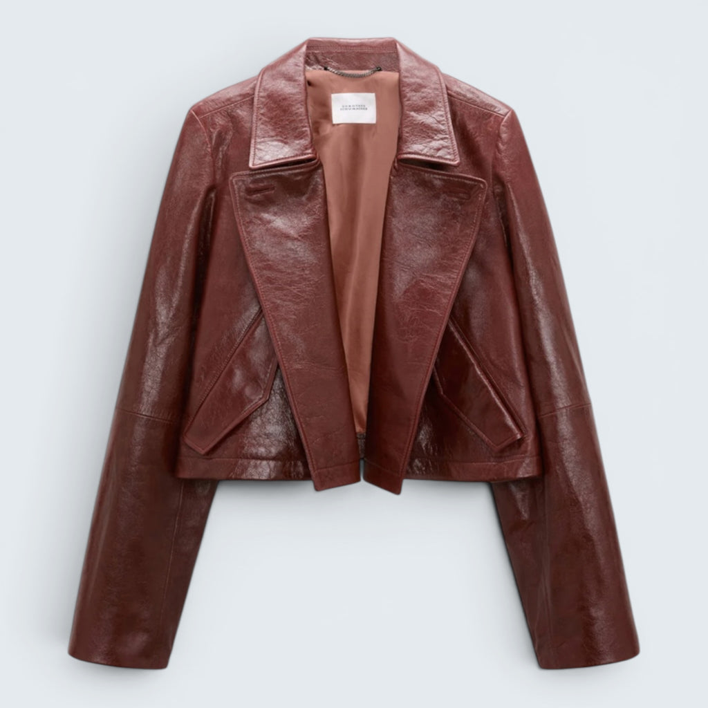 Lederjacke Broken Shine