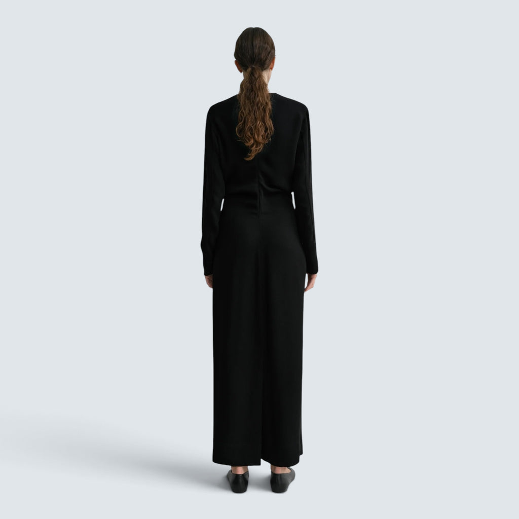 Long-sleeve slouch waist dress
