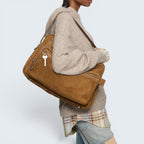Schultertasche Camero Camera Suede V