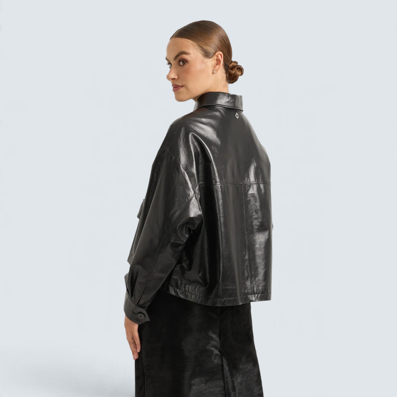 Lederjacke PARGAS PLUM