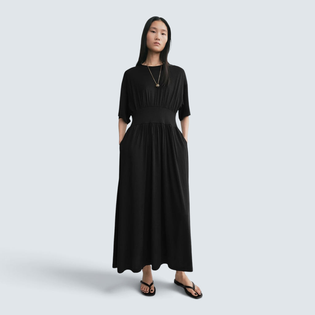Cotton silk tee dress