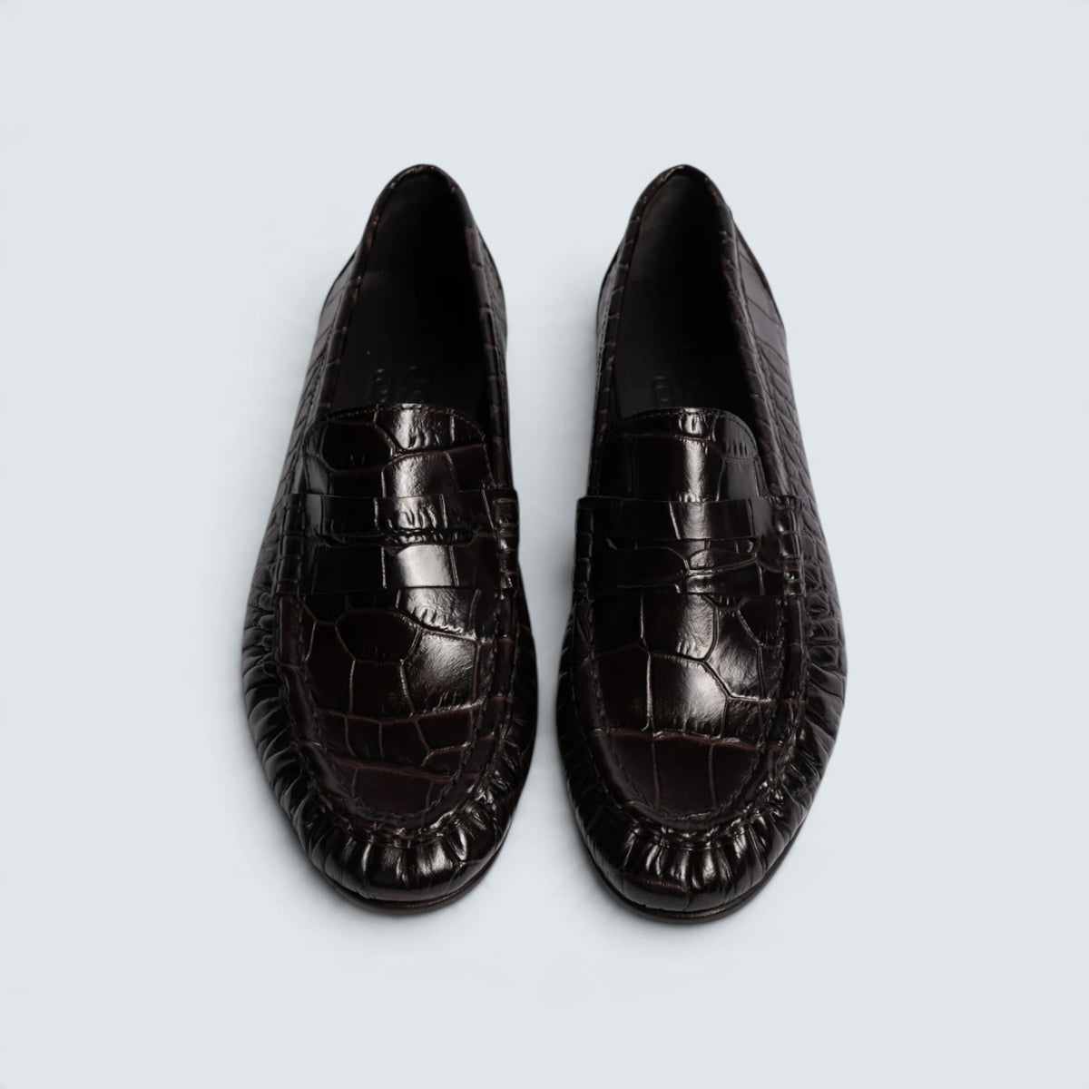 Posa Penny Loafer WRINKLE CROCO in Rot, Ansicht 2