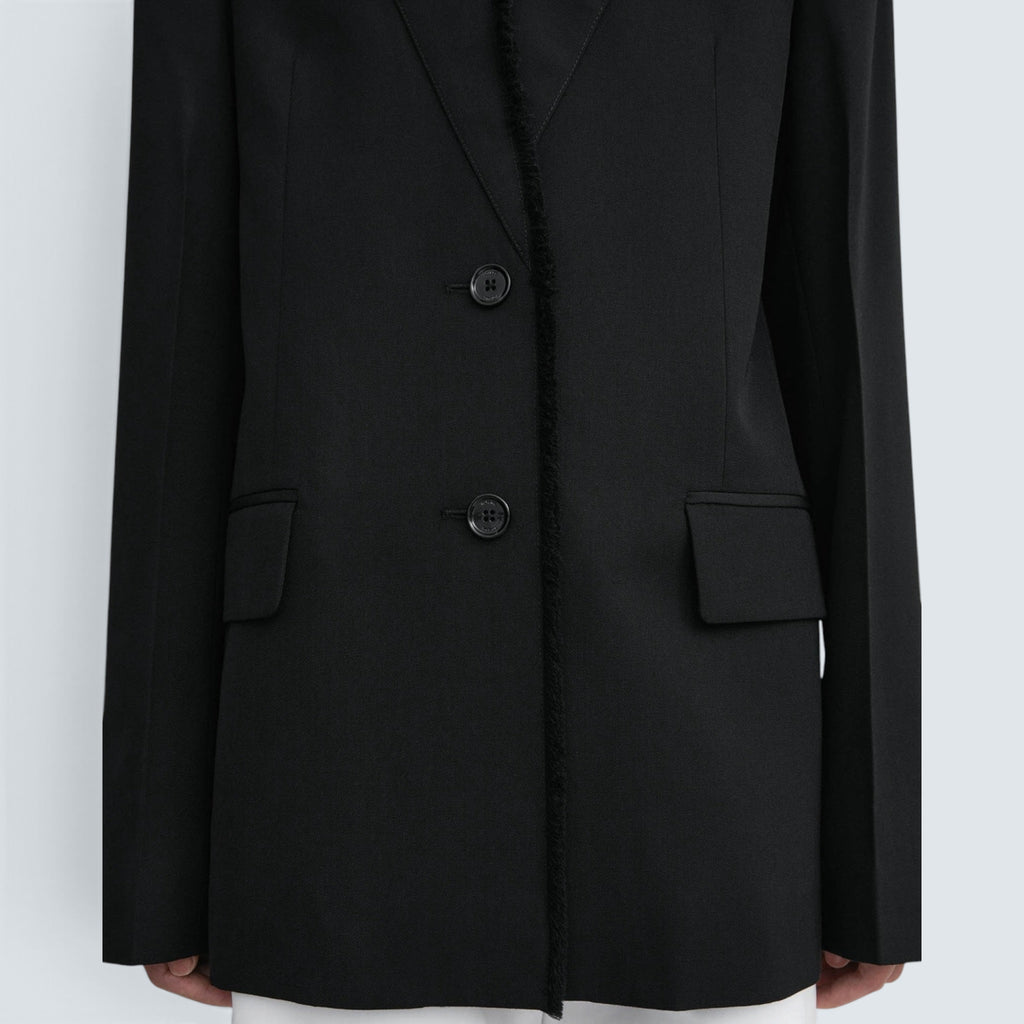 Raw lapel jacket